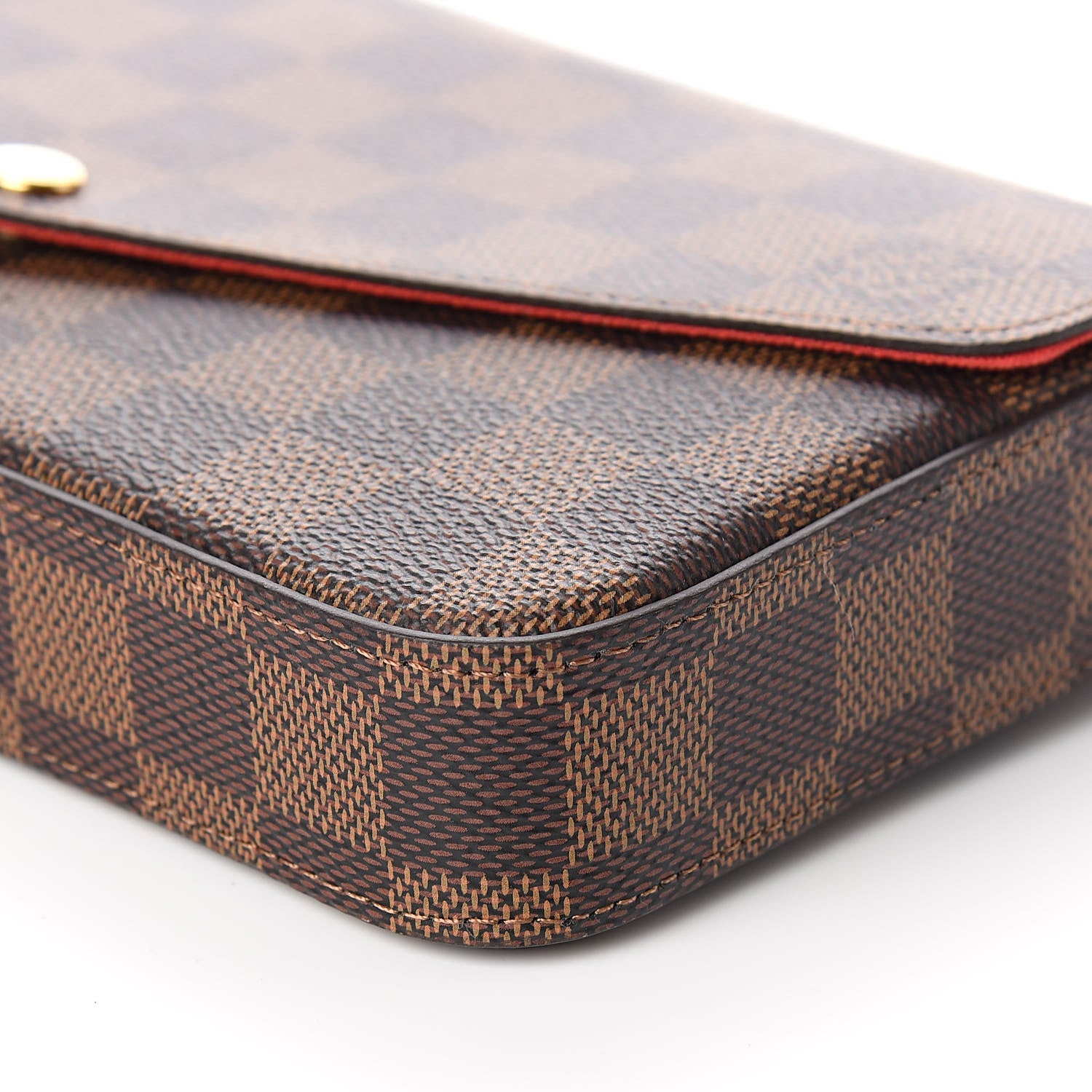 Louis Vuitton Damier Ebene Pochette Felicie Chain Wallet 9 of 11