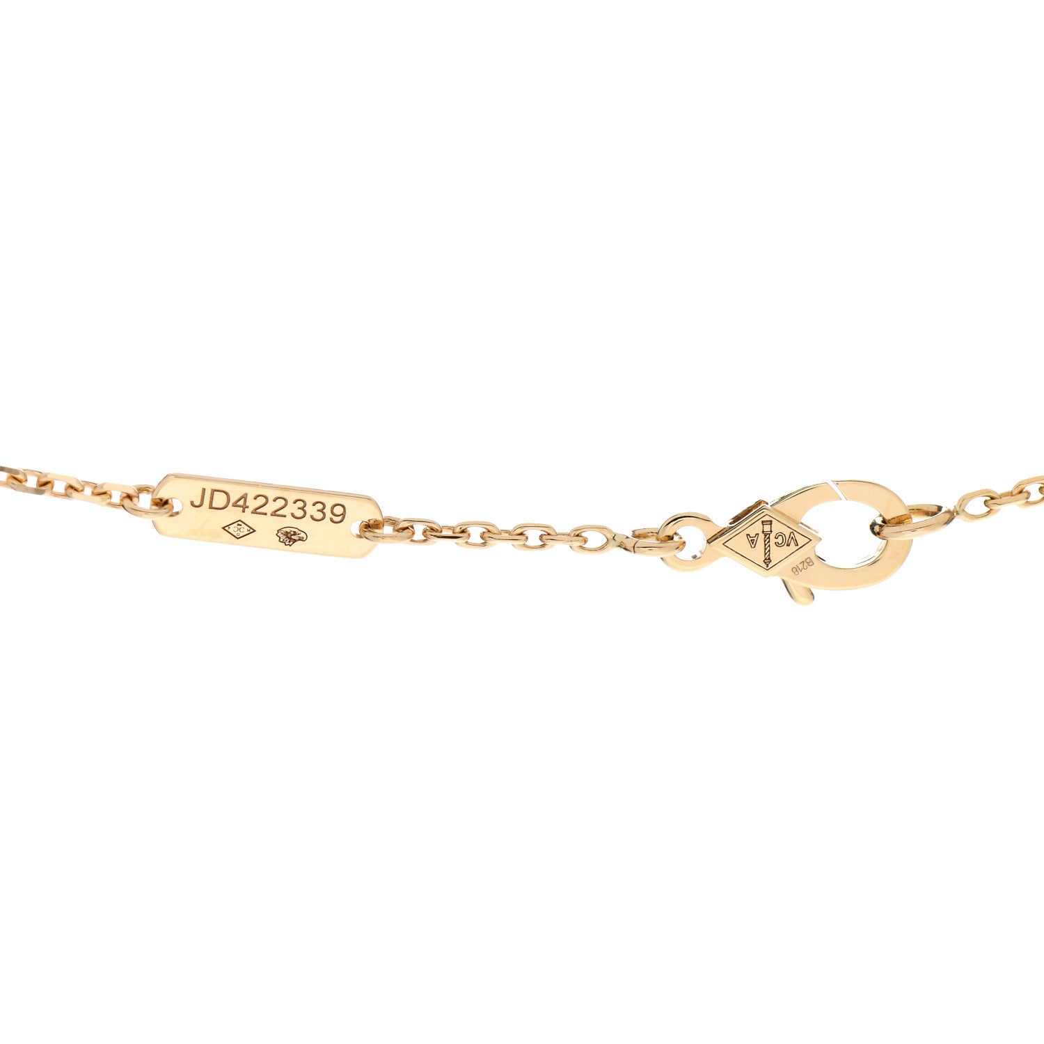 Van Cleef & Arpels 18K Yellow Gold Black Onyx Vintage Alhambra Pendant Necklace 5 of 6