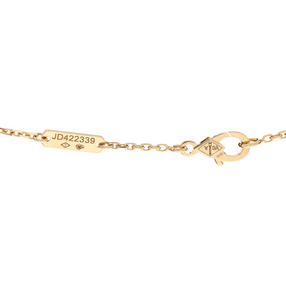 Van Cleef & Arpels 18K Yellow Gold Black Onyx Vintage Alhambra Pendant Necklace 5 of 6