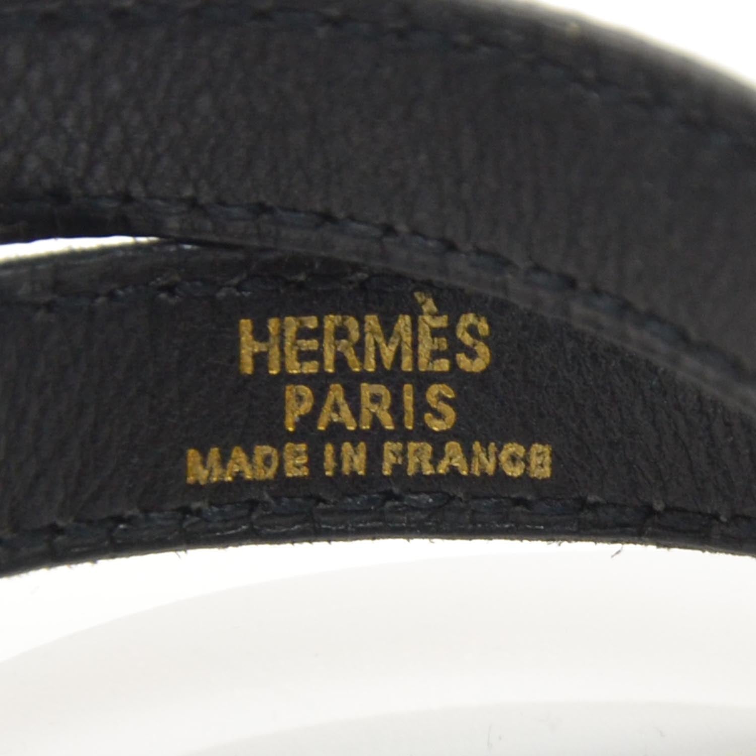 Hermes Box Kelly Double Tour Bracelet Black GHW 4 of 6