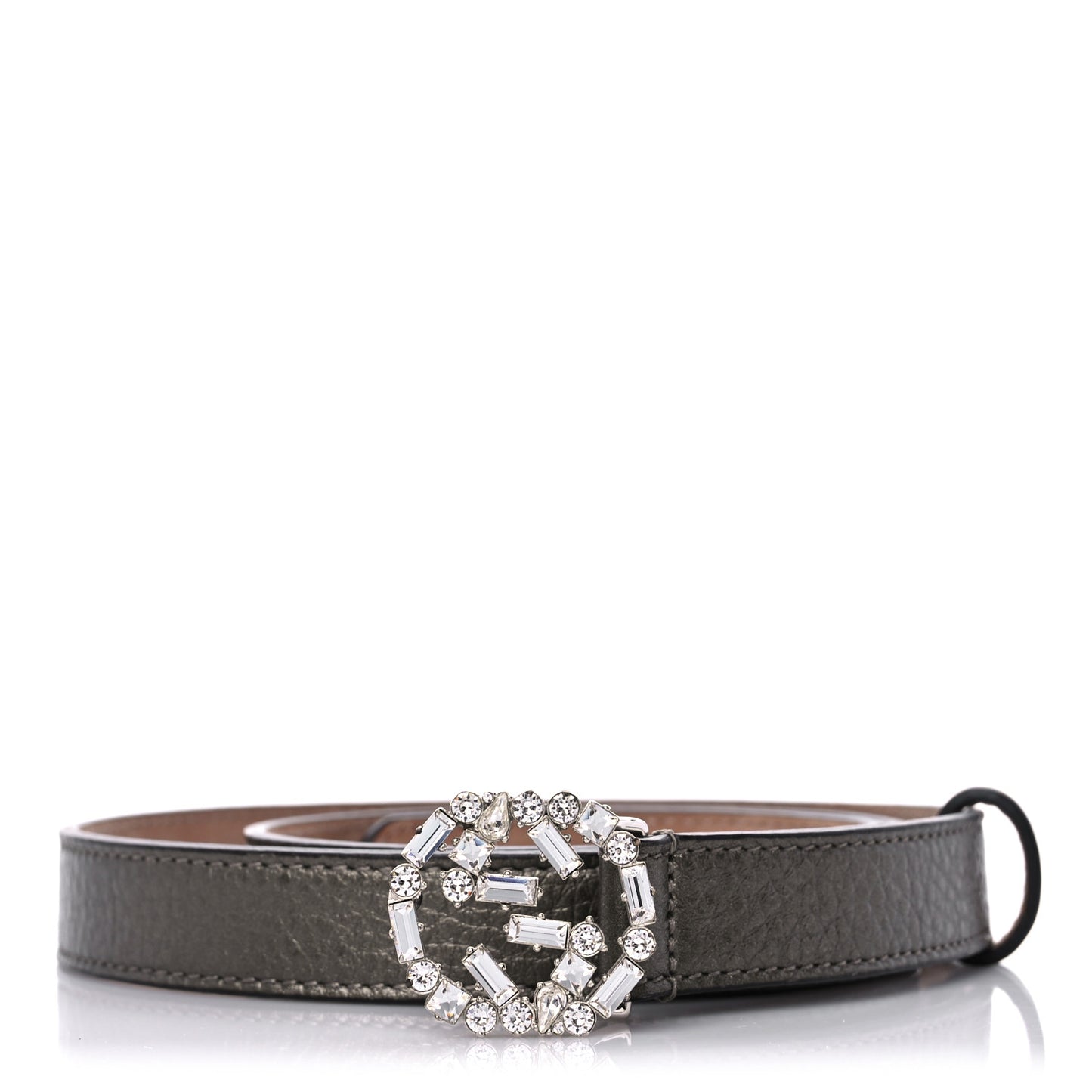 Calfskin Crystal Interlocking G Belt 80 32 Sasso