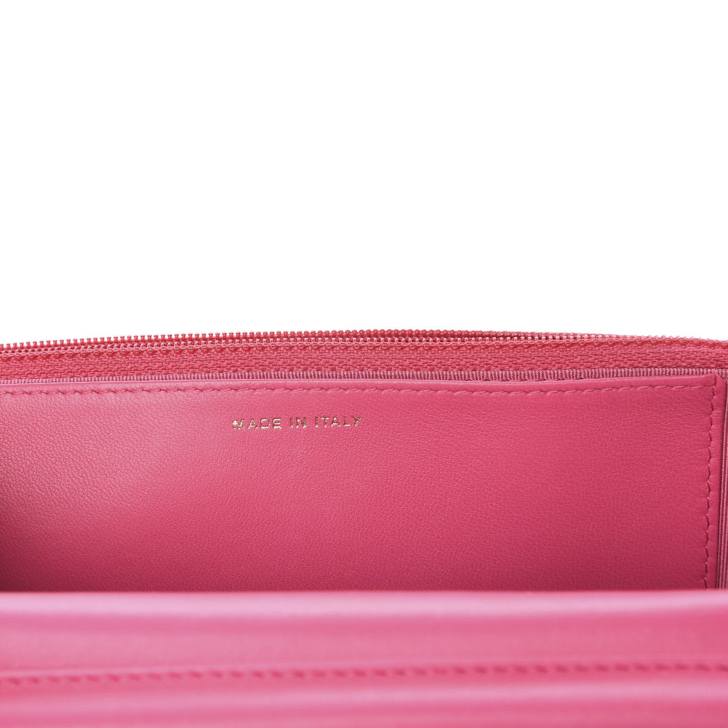Lambskin Quilted Wallet On Chain WOC Pink