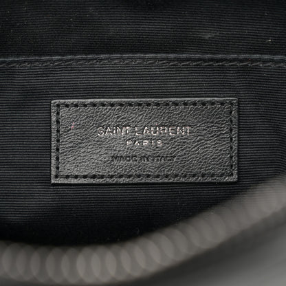 Saint Laurent Calfskin Matelasse Monogram Monochrome Lou Camera Bag Black 6 of 9