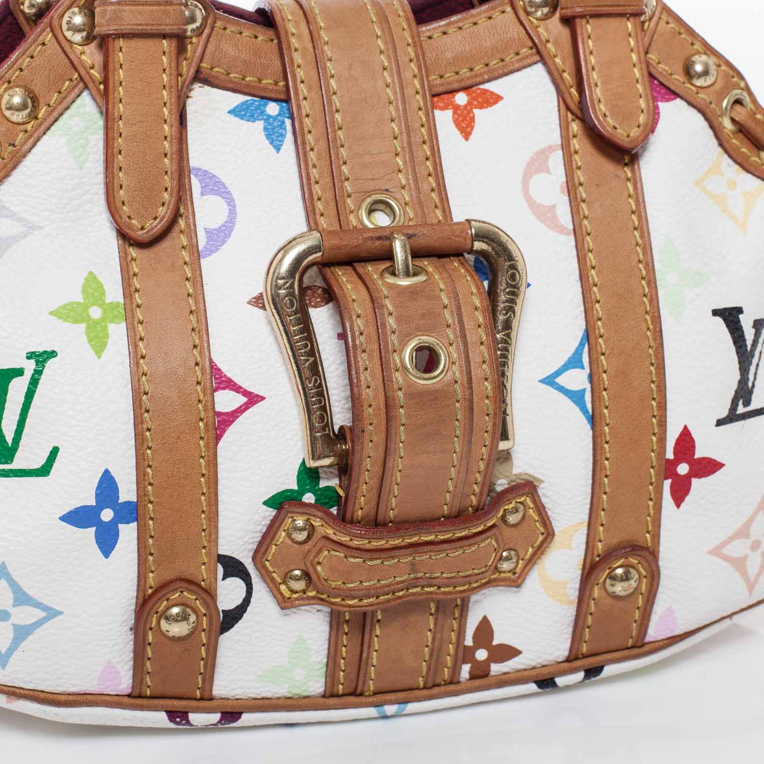 Louis Vuitton Monogram Multicolor Theda PM White 5 of 9