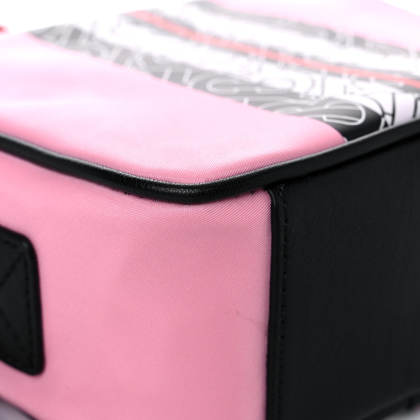 E-Canvas Monogram Stripe Crossbody Bag Pink