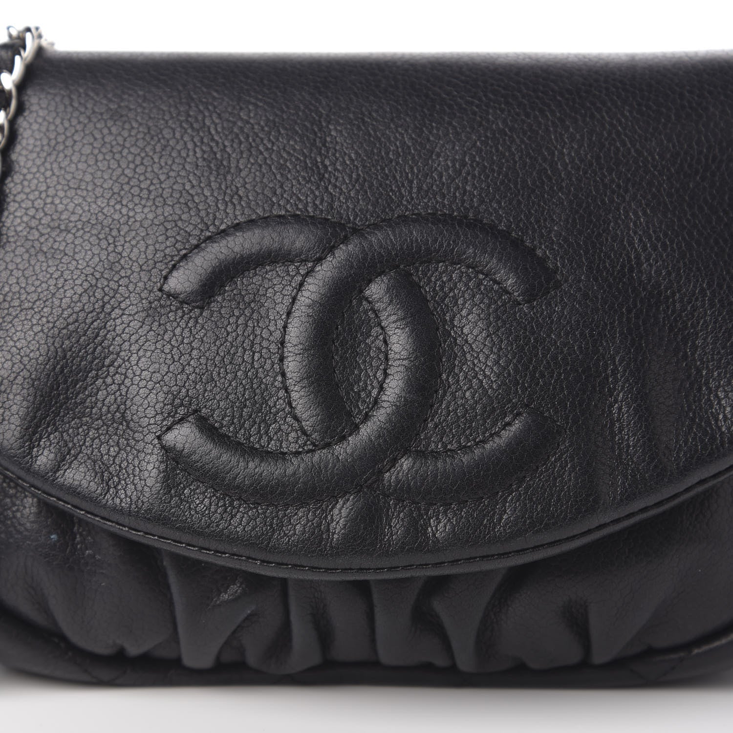 Chanel Caviar Half Moon Wallet On Chain WOC Black 9 of 9