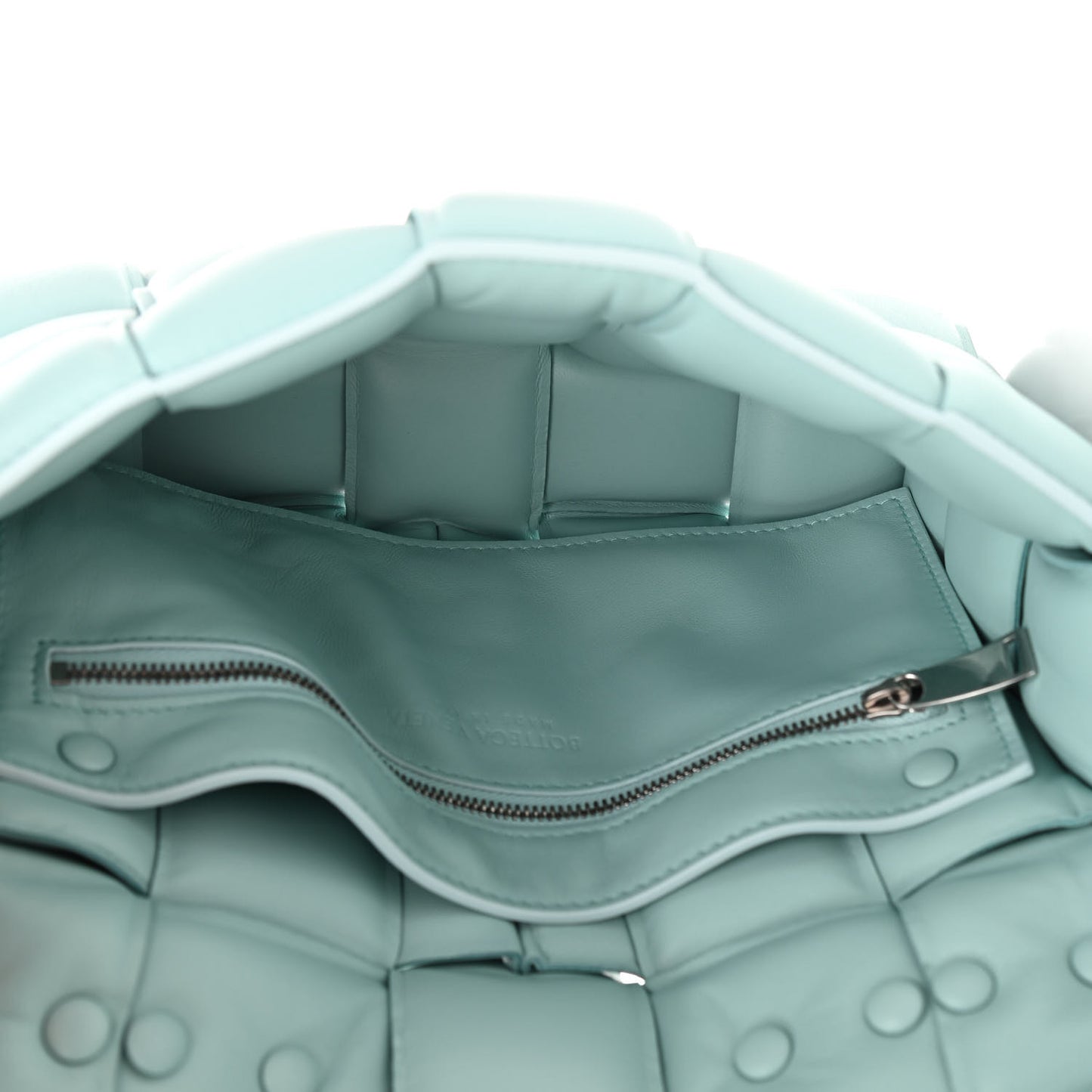 Lambskin Maxi Intreccio Padded Chain Cassette Crossbody Bag Spearmint