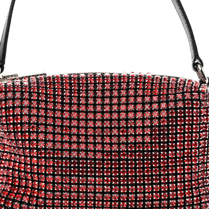 Alexander Wang Mesh Crystal Rhinestone Mini Heiress Pouch Red 7 of 10