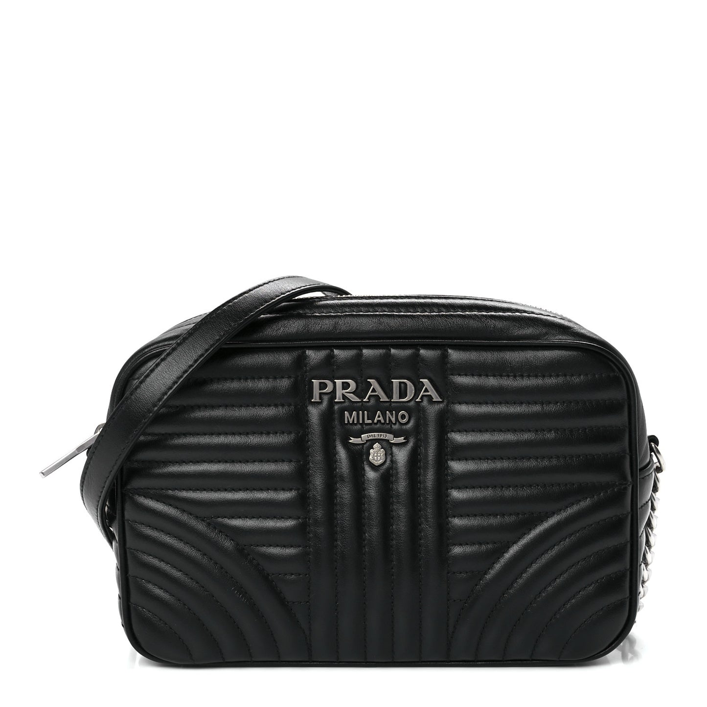 Soft Calfskin Diagramme Camera Bag Black