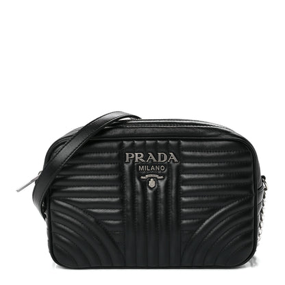 Prada Soft Calfskin Diagramme Camera Bag Black 1 of 12
