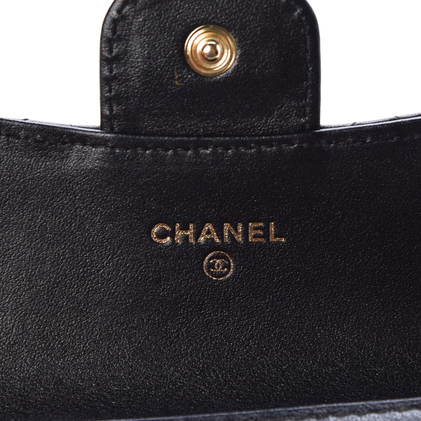 Metallic Calfskin Quilted Reissue Card Holder Wallet Charcoal