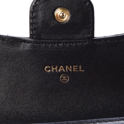Chanel Metallic Calfskin Quilted Reissue Card Holder Wallet Charcoal 6 of 9