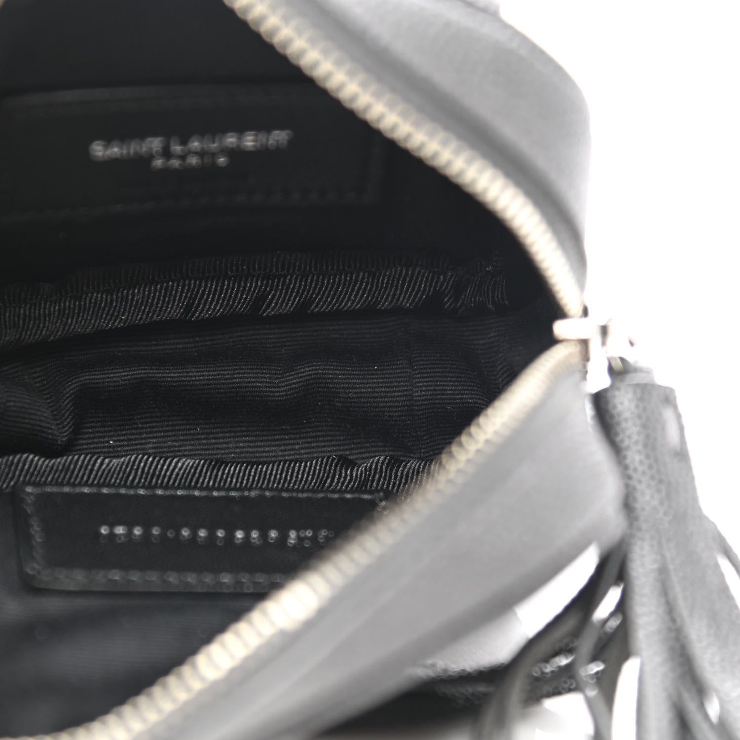 Saint Laurent Grain De Poudre Matelasse Monogram Baby Lou Camera Bag Dark Smog 5 of 8