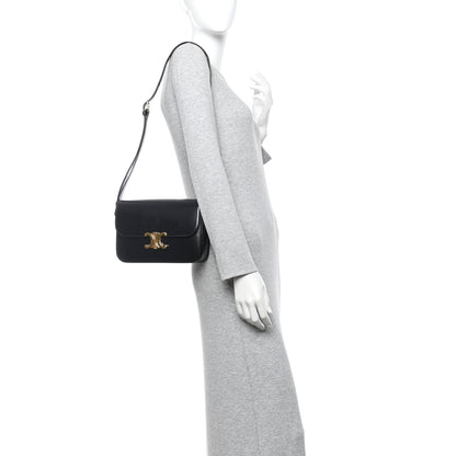 Celine Shiny Calfskin Medium Triomphe Black 2 of 11