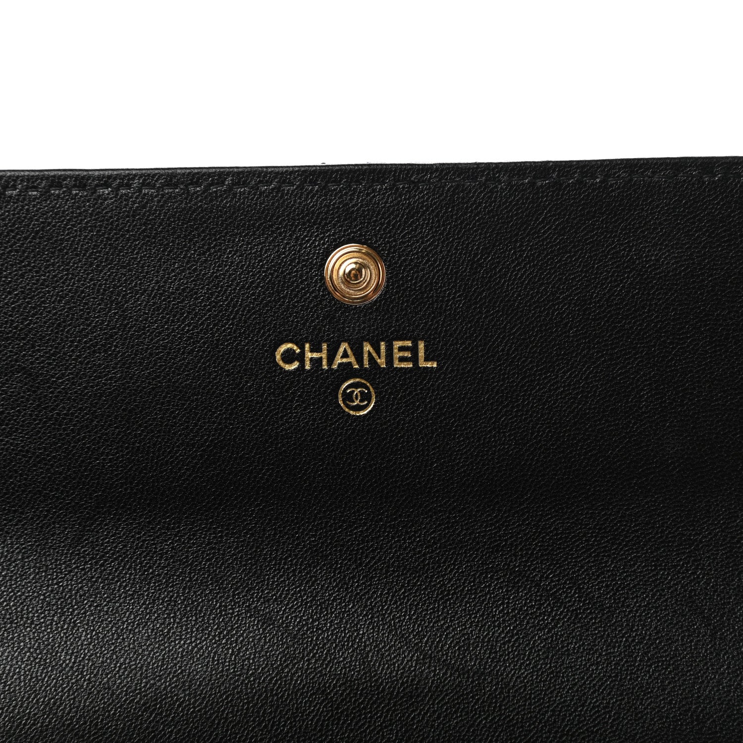 Chanel Lambskin Quilted Chanel 19 Flap Wallet Black 6 of 9