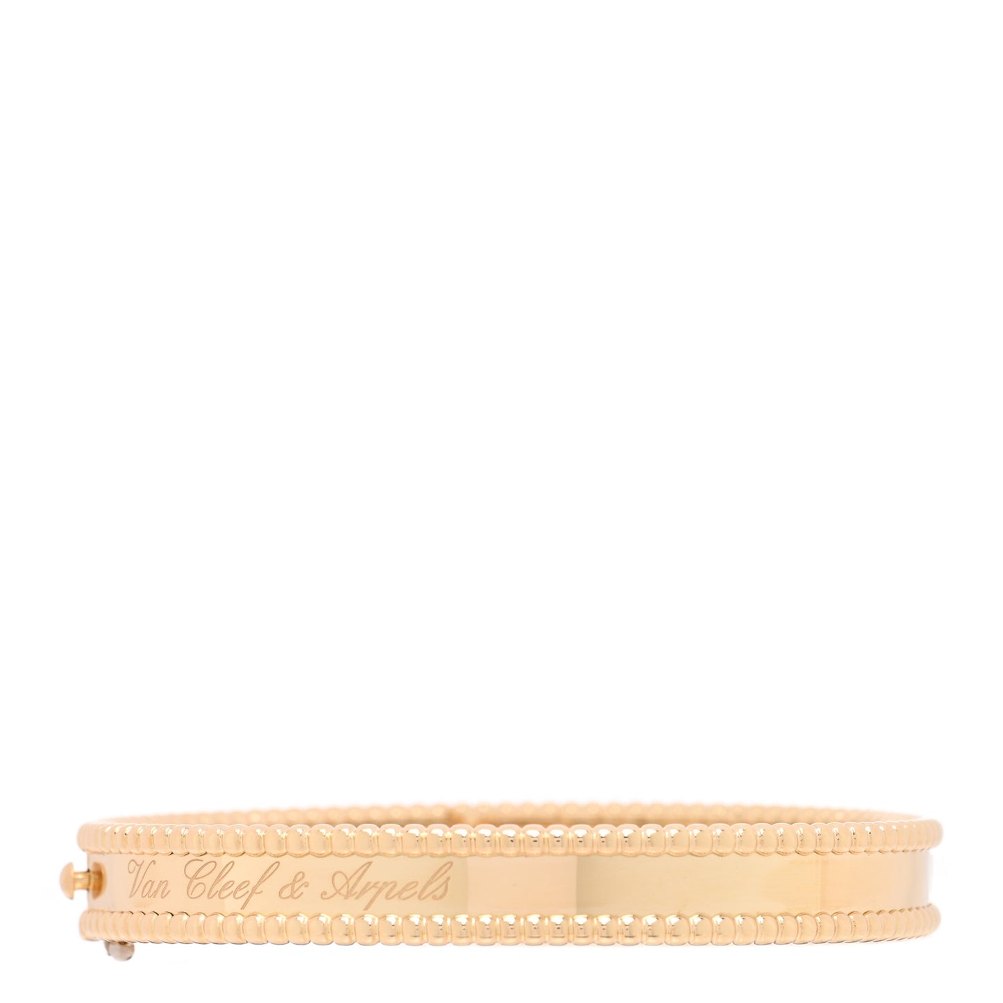 18K Yellow Gold Perlee Signature Bangle Bracelet S