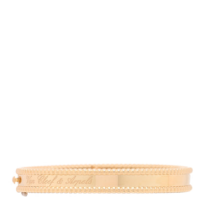 Van Cleef & Arpels 18K Yellow Gold Perlee Signature Bangle Bracelet S 2 of 4