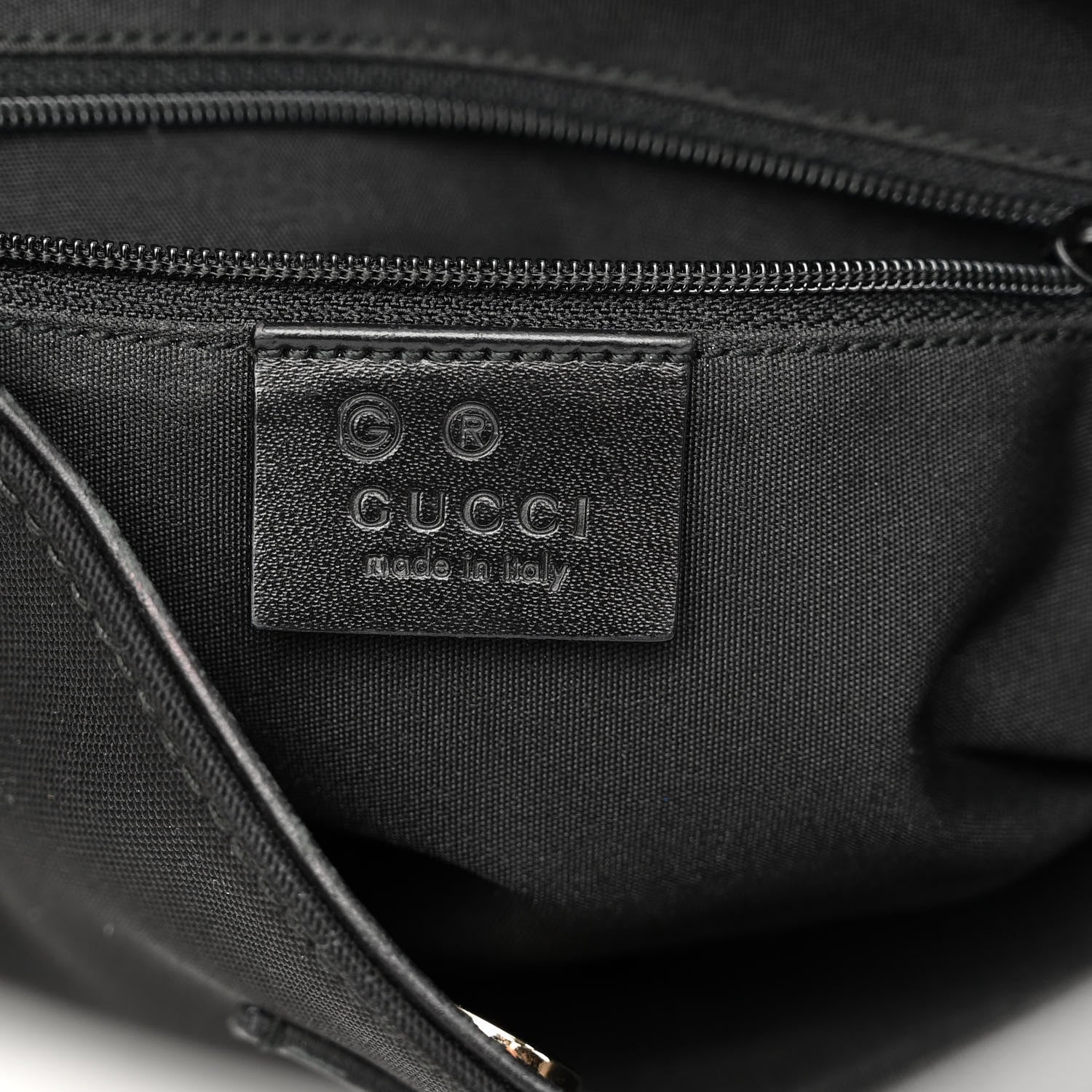 Gucci Canvas Signature Hobo Shoulder Bag Black 6 of 10