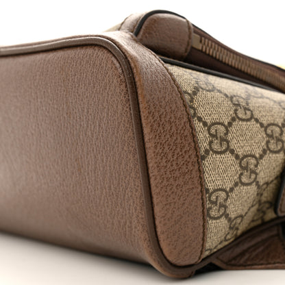 Gucci GG Supreme Monogram Calfskin Web Small Ophidia Day Backpack Beige Ebony New Acero 11 of 13