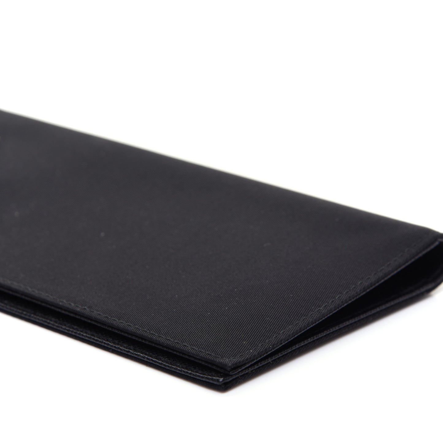 Canvas Saffiano Metal Checkbook Cover Black