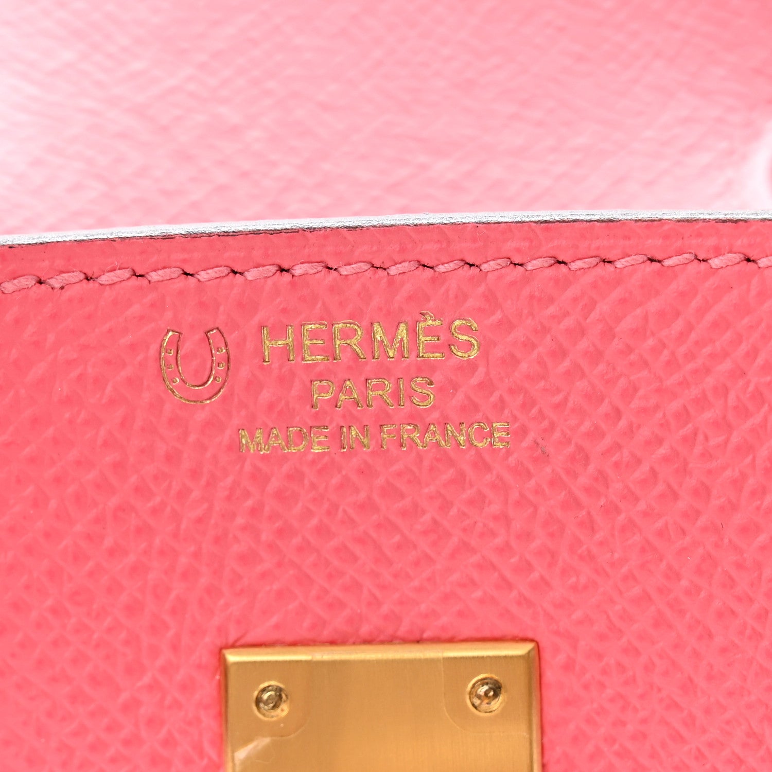 Hermes Epsom Horseshoe Birkin 25 Rose Azalee Gris Mouette 6 of 10