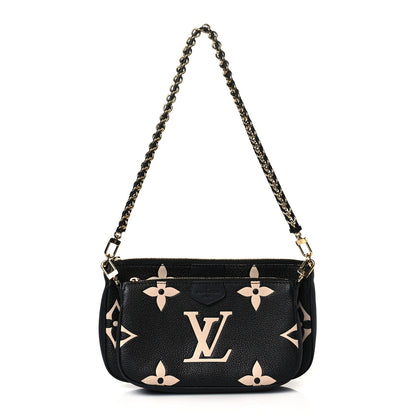 Louis Vuitton Empreinte Monogram Giant Multi Pochette Accessories Black Beige 1 of 9