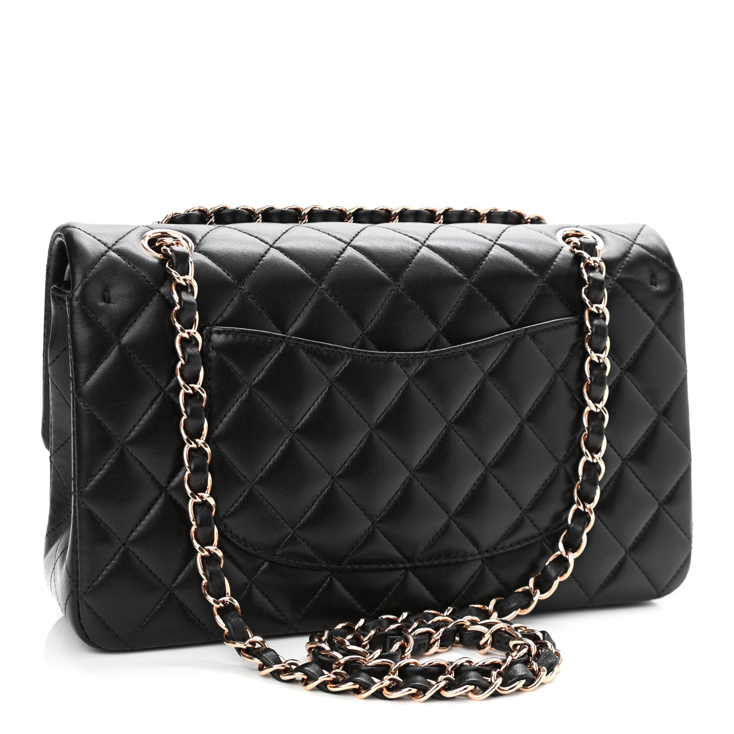 Chanel Lambskin Quilted Medium Double Flap Black 3 of 14