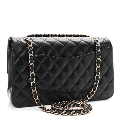 Chanel Lambskin Quilted Medium Double Flap Black 3 of 14