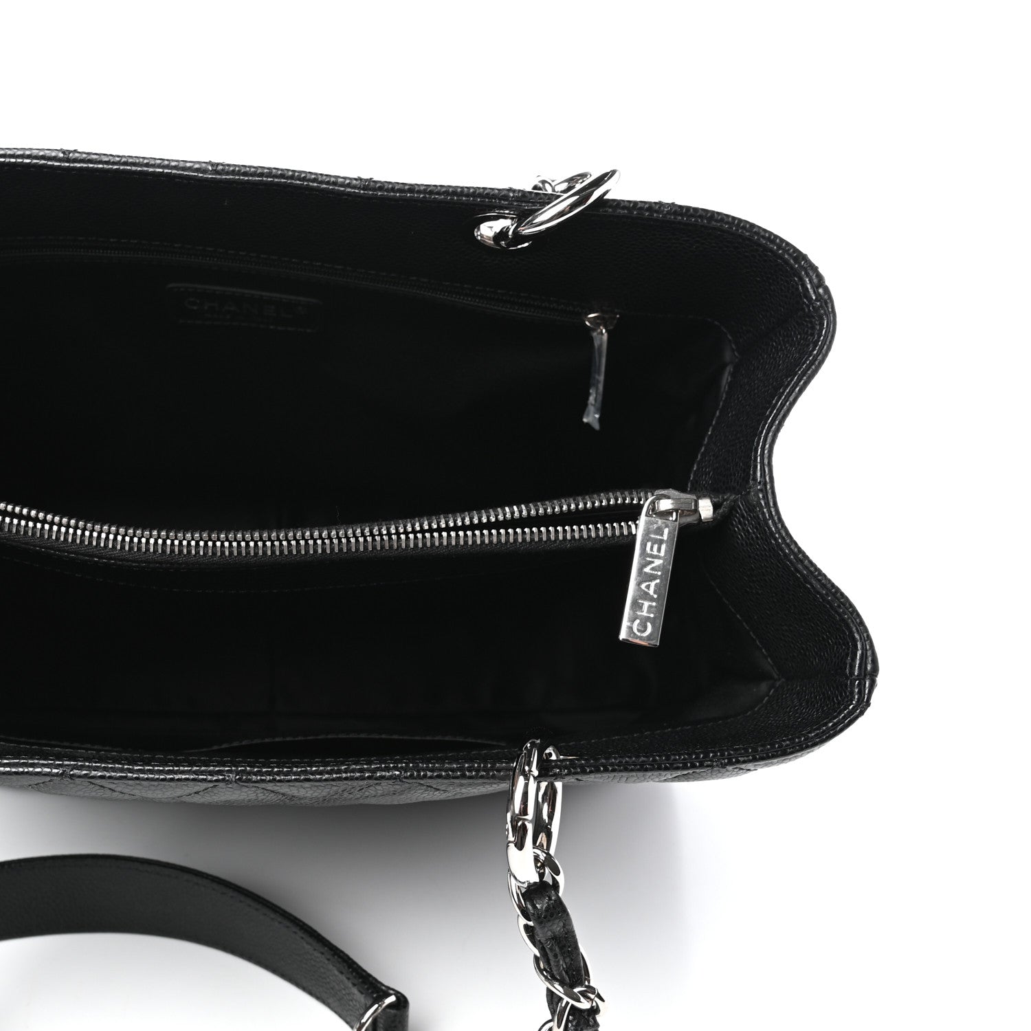 Chanel Caviar Quilted Grand Shopping Tote GST Black 5 of 9
