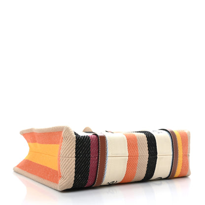 Chloe Cotton Calfskin Medium Woody Striped Tote Multicolor 4 of 9