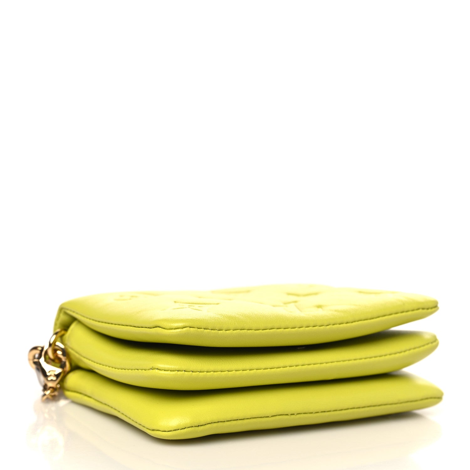 Louis Vuitton Lambskin Embossed Monogram Coussin Belt Vert Acide 4 of 10