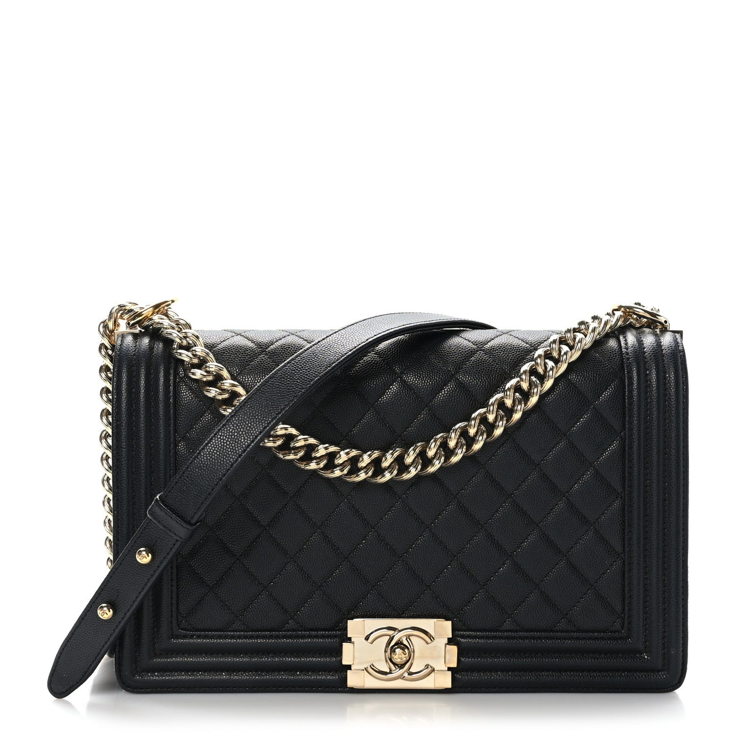 Caviar Quilted New Medium Boy Flap Black