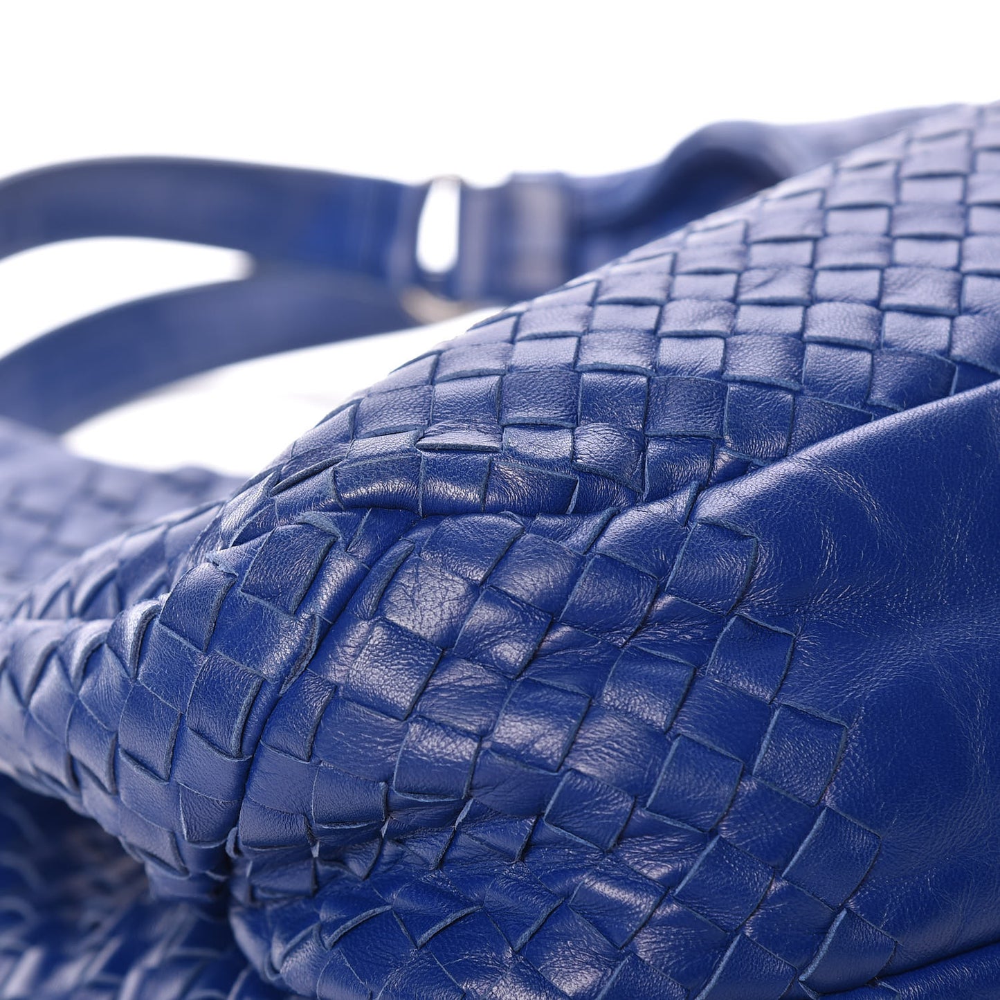 Nappa Intrecciato Medium Campana Hobo Atlantic Blue