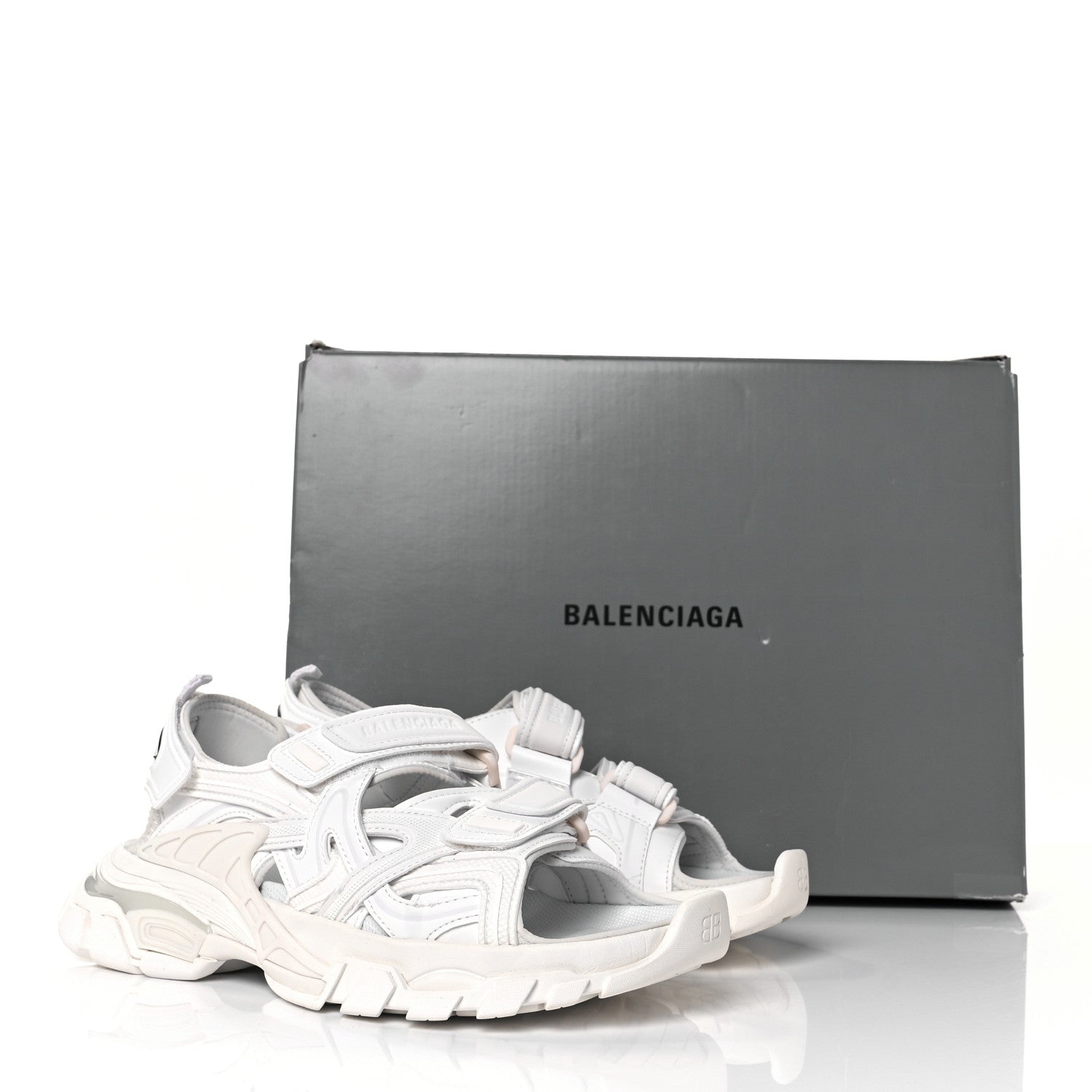 Balenciaga Neoprene Rubber Womens Track Sandals 38 White 9 of 9