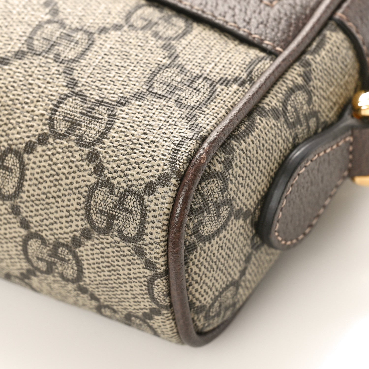 Gucci GG Supreme Monogram Web Mini Ophidia Shoulder Bag Brown 8 of 9