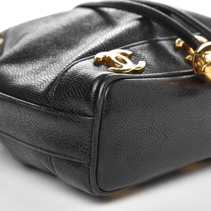 Chanel Caviar CC Drawstring Shoulder Bag Black 9 of 10