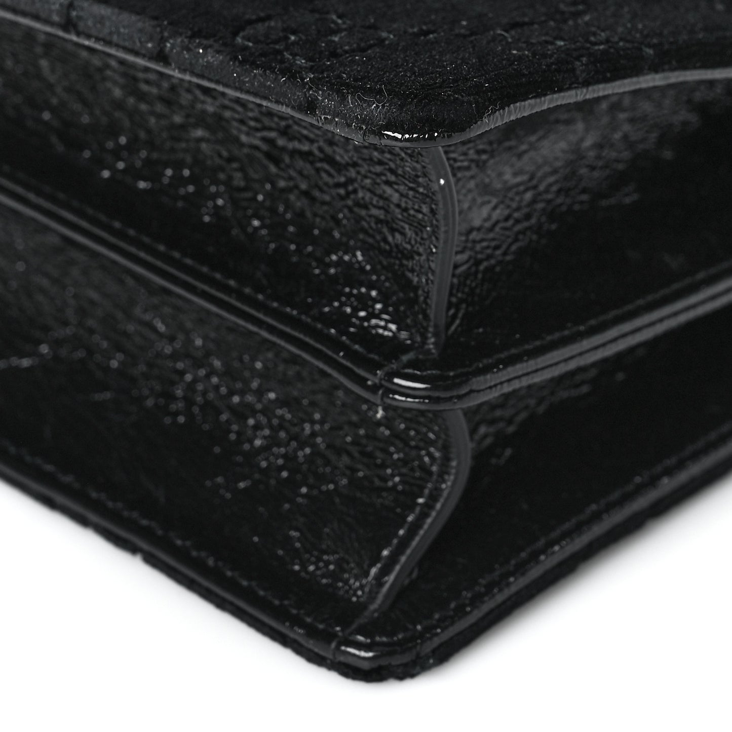 Velvet GG Monogram Small Dionysus Shoulder Bag Black
