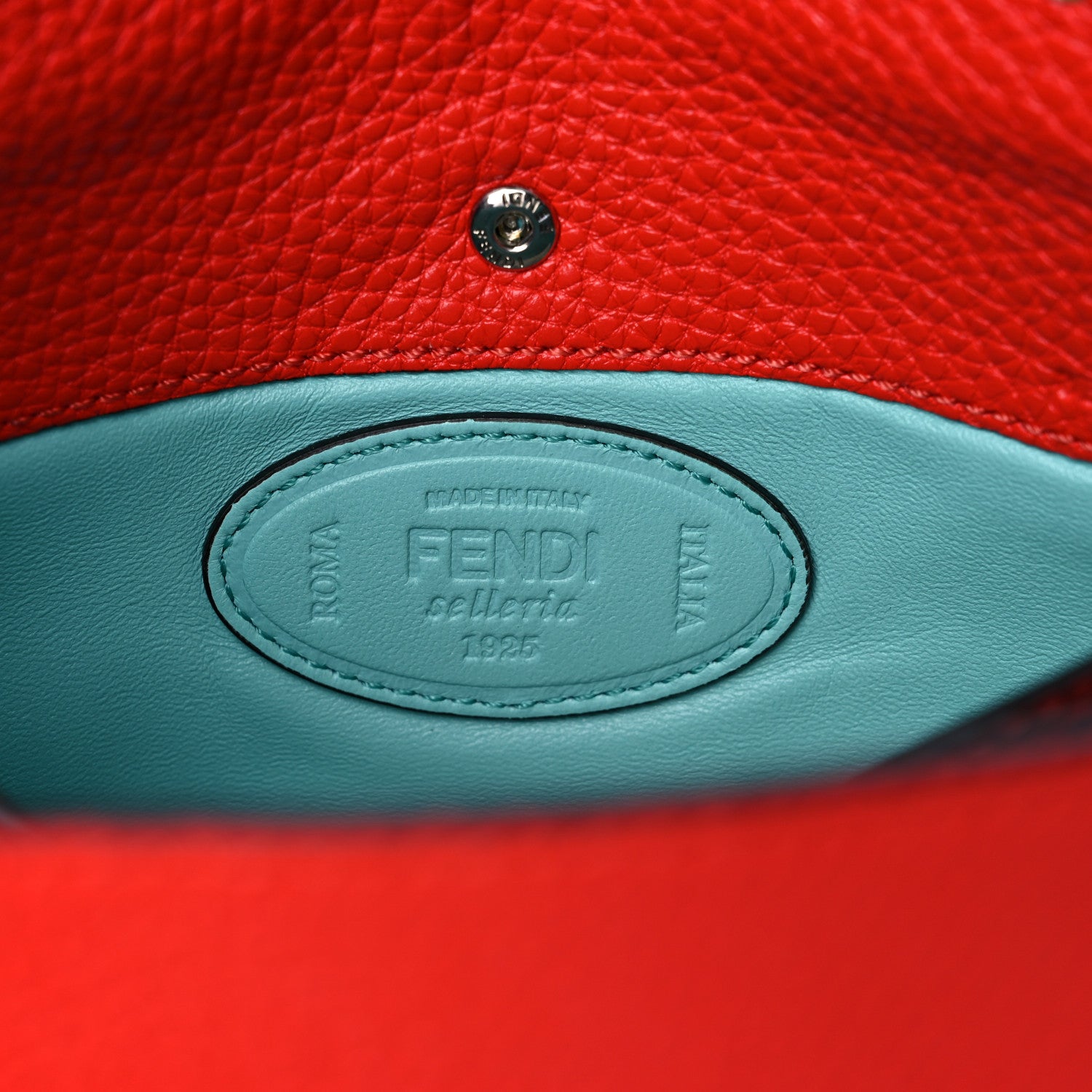 Fendi Cuoio Romano Selleria Large Baguette Papavero 6 of 11
