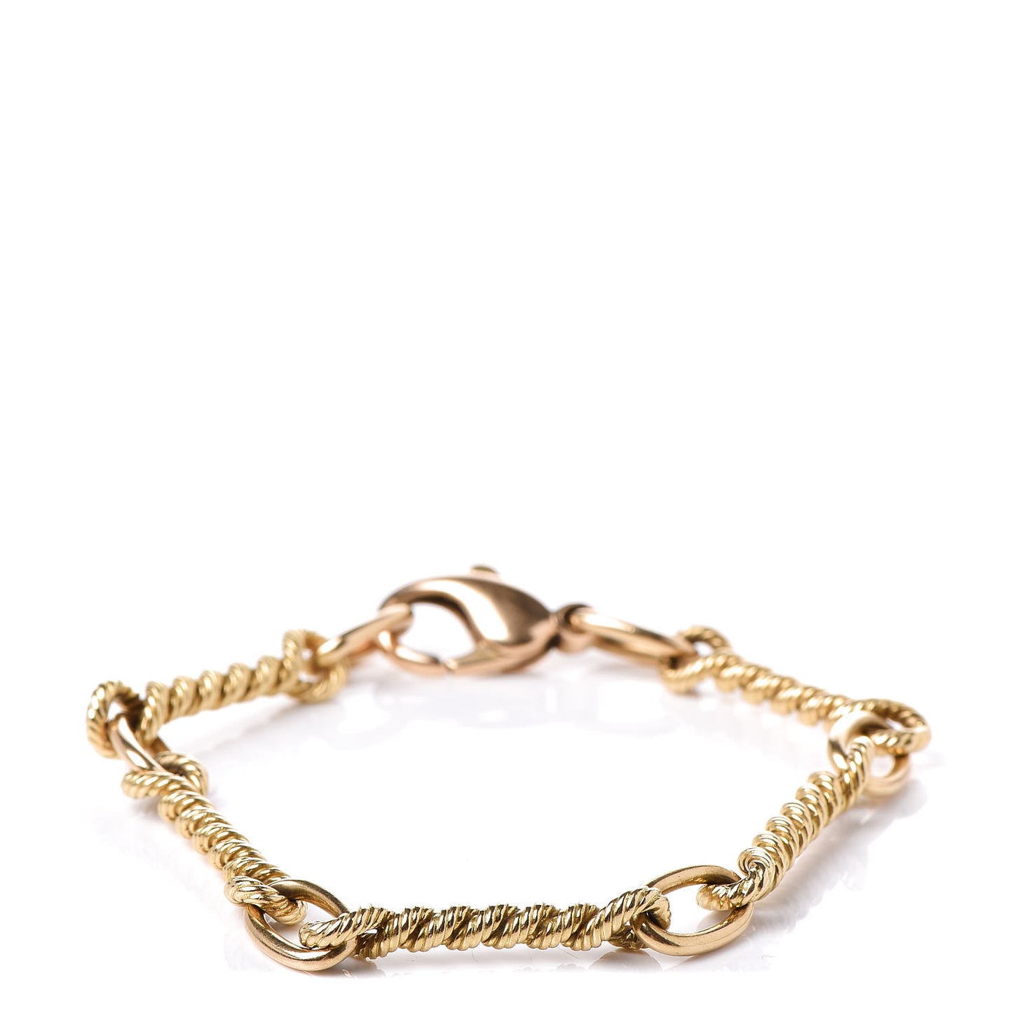 18K Yellow Gold Twist Rope Bracelet