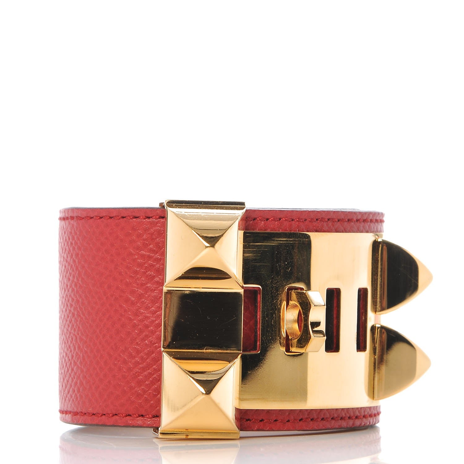 Hermes Epsom Collier de Chien CDC Bracelet S Rouge Casaque 3 of 7