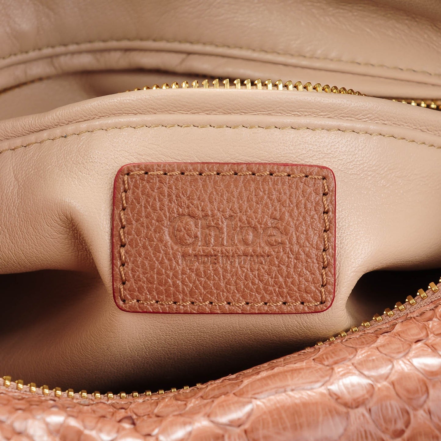Python Calfskin Medium Paraty Dusty Rose