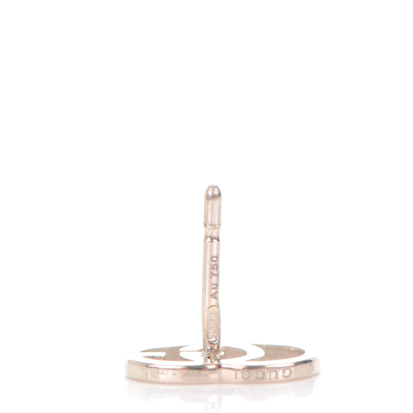 18K White Gold GG Tissue Stud Earrings