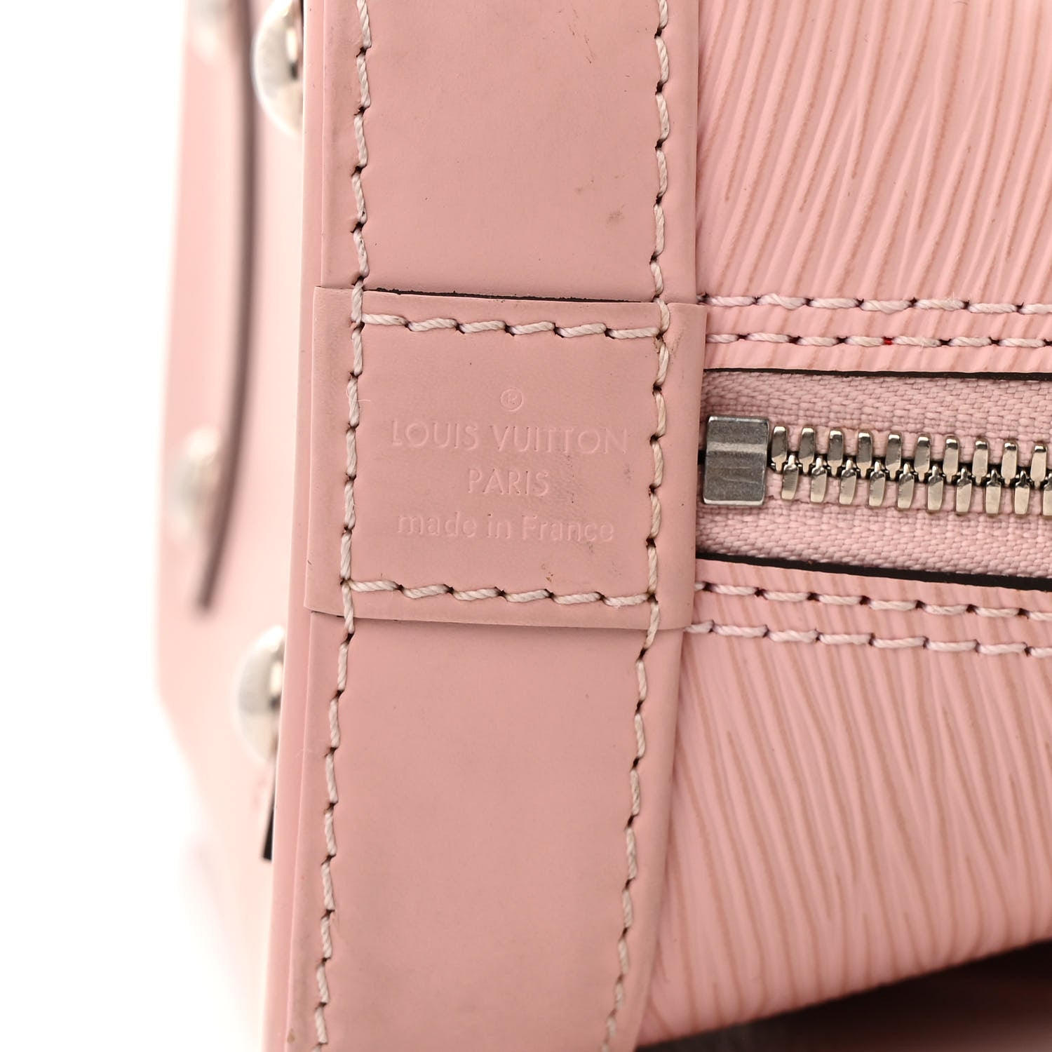 Louis Vuitton Epi Stripe Alma BB Rose Ballerine 6 of 13