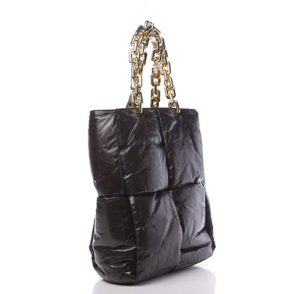 Bottega Veneta Calfskin Maxi Intrecciato Puffy Chain Tote Bag Fondente 3 of 9