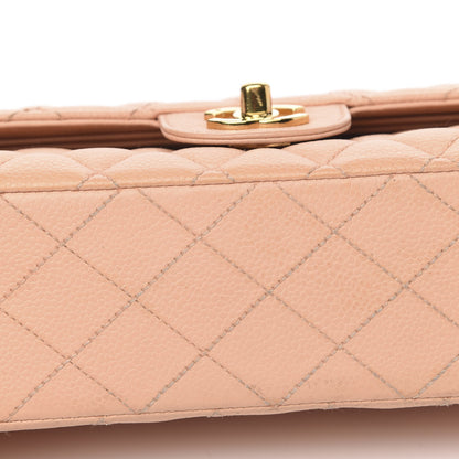 Chanel Caviar Quilted Medium Double Flap Beige 10 of 17