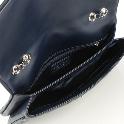 Chanel Lambskin Quilted Pagode Piping Flap Dark Navy Blue 8 of 8