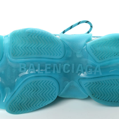 Balenciaga Fabric Mesh Clear Sole Womens Triple S Sneakers 36 Turquoise 6 of 9