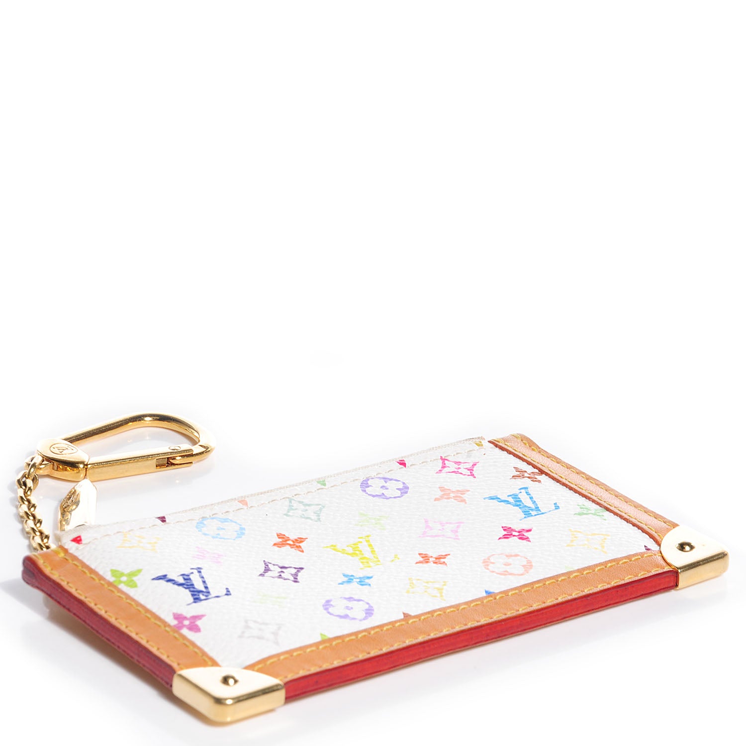 Louis Vuitton Monogram Multicolor Key Pouch White 4 of 7