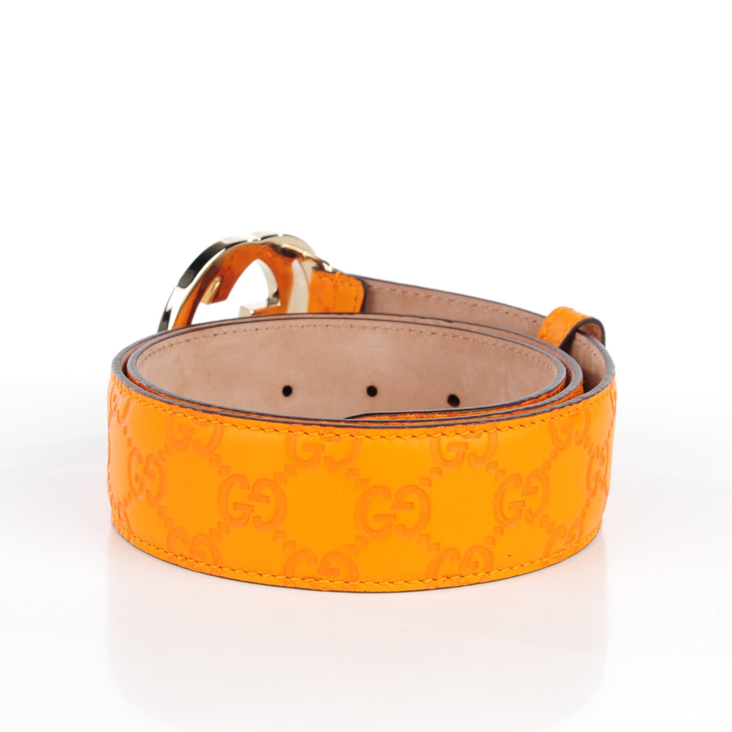 Gucci Guccissima Signature Interlocking G 40mm Belt 85 34 Marigold 3 of 6