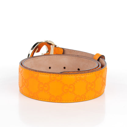 Gucci Guccissima Signature Interlocking G 40mm Belt 85 34 Marigold 3 of 6